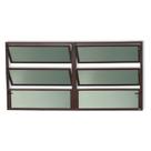 Janela de Alumínio Basculante 2 Seções 60x200cm Vidro Mini Boreal Plus Brimak Corten