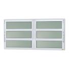 Janela de Alumínio Basculante 2 Seções 60x240cm Vidro Mini Boreal Elite Brimak
