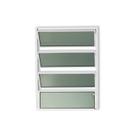 Janela de Alumínio Basculante 80x80cm Vidro Mini Boreal Plus Brimak Branco