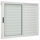Janela de Alumínio Branco Veneziana de Correr 3 Folhas Sem Grade CMC Modular - 1.50 (L) X 1.00 (A)