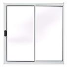 Janela de Alumínio Branco Vitro de Correr 2 Folhas Sem Grade CMC Modular - 1.20 (L) X 1.20 (A)