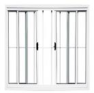 Janela de Alumínio Branco Vitro de Correr 4 Folhas Com Grade CMC Modular - 1.20 (L) X 1.20 (A)