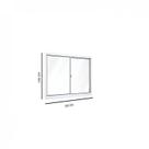 Janela de Alumínio de Correr 100x100cm 2 Folhas Riobras Branco Ullian Esquadrias Metálicas