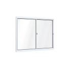 Janela de Aluminío de Correr 100x120cm 2 Folha 1 Fixa com Vidro Lucasa Ideale