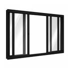 Janela de Alumínio de Correr 100x120cm 4 Folhas Lucasa Alumínios Preto