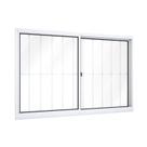 Janela de Alumínio de Correr 100x150cm 2 Folhas com Grade Riobras