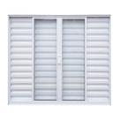 Janela de Alumínio de Correr 100x150cm 6 Folhas com Vidro Liso Soft Plus MGM Branco