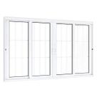 Janela de Aluminío de Correr 120x150cm 2 Folhas Móveis 2 Fixas com Grade e Vidro Lucasa Eccellente Branco Janela de Aluminío de Correr 120x150cm 2 Folhas Móveis 2 Fixas com Grade e Vidro Lucasa Eccellente Branco