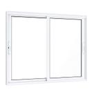 Janela de Aluminío de Correr 120x150cm 2 Folhas Móveis com Grade e Vidro Lucasa Eccellente Branco