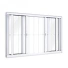 Janela de Alumínio de Correr 120x150cm 4 Folhas com Grade Riobras