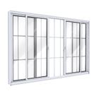 Janela de Alumínio de Correr 2 Folhas Móveis e 2 Folhas Fixas com Grade 100x150cm Lucasa Ideale Janela de Alumínio de Correr 2 Folhas Móveis e 2 Folhas Fixas com Grade 100x150cm Lucasa Ideale