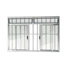 Janela de Aluminio de Correr com Bandeira 100x150cm 4 Folhas com Grade Vidro Liso Plus Brimak Janela de Aluminio de Correr com Bandeira 100x150cm 4 Folhas com Grade Vidro Liso Plus Brimak