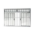 Janela de Aluminio de Correr com Bandeira 120x200cm 4 Folhas com Grade Vidro Liso Plus Brimak Janela de Aluminio de Correr com Bandeira 120x200cm 4 Folhas com Grade Vidro Liso Plus Brimak