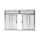 Janela de Aluminio de Correr com Bandeira 120x200cm 4 Folhas com Vidro Liso Plus Brimak Janela de Aluminio de Correr com Bandeira 120x200cm 4 Folhas com Vidro Liso Plus Brimak