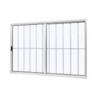 Janela de Aluminio de Correr Lateral 100x150cm 2 Folhas com Grade e Vidro Liso Slim ModularRamassol Janela de Aluminio de Correr Lateral 100x150cm 2 Folhas com Grade e Vidro Liso Slim ModularRamassol