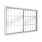 Janela de Alumínio de Correr Lateral 2 Folhas Móveis com Grade 100x120cm Lucasa Ideale