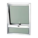 Janela de Alumínio Maxim-ar com Bandeira 80x80cm Vidro Mini Boreal Confort Brimak
