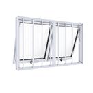 Janela de Alumínio Máximo Ar Duplo Horizontal com Grade 60x100cm Lucasa Ideale Branco Janela de Alumínio Máximo Ar Duplo Horizontal com Grade 60x100cm Lucasa Ideale Branco