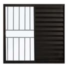 Janela de Alumínio Preto Veneziana de Correr 3 Folhas Com Grade Hale Esquadrias - 1.50 (L) X 1.00 (A)