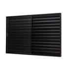 Janela de Alumínio Veneziana 100x120cm 3 Folhas Vidro Liso Ultra Ramassol Preto