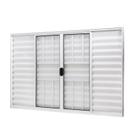 Janela de Aluminio Veneziana 100x120cm 6 Folhas com Grade e Vidro Liso Slim Modular Ramassol