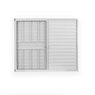 Janela de Alumínio Veneziana 100x150cm 3 Folhas 1 Fixa com Grade e Vidro Liso Soft Plus Mgm Branco