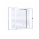 Janela de Aluminío Veneziana 120x150cm 3 Folhas Móveis Lucasa Eccellente Branco