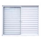 Janela de Alumínio Veneziana de Correr 100x120cm 3 Folhas 1 Fixa com Vidro Liso Linha Soft Mgm Branc