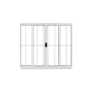 Janela de Correr Abertura Central Exclusiva 4 Folhas Grade Vidro Liso 100x150cm CRV Portas e Janelas