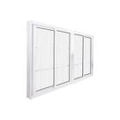 Janela de Correr Abertura Central Premium 4 Folhas com Grade Vidro Liso 100x150cm Yescasa