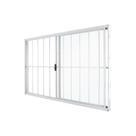 Janela de Correr Abertura Direita Exclusiva 2 Folhas Grade Vidro Liso 100x120cm CRV Portas e Janelas