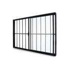 Janela de Correr Abertura Direita Exclusiva 2 Folhas Grade Vidro Liso 100x120cm CRV Portas e Janelas