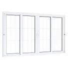 Janela de Correr Alumínio Central 2 Folhas Móveis 2 Fixas com Grade Lucasa Eccellente 100x150cm Branco Janela de Correr Alumínio Central 2 Folhas Móveis 2 Fixas com Grade Lucasa Eccellente 100x150cm Branco
