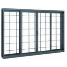Janela de Correr em Aço Grade Quadriculada 120x200 cm 4 Folhas Cinza Belfort Sasazaki Janela de Correr em Aço Grade Quadriculada 120x200 cm 4 Folhas Cinza Belfort Sasazaki
