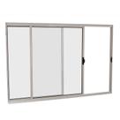 Janela de Correr em Alumínio 60 x 100 x 6 cm 2 Folhas Esquerda Branco Básica MMachado
