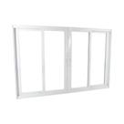 Janela de Correr em Alumínio Branco 120x150x10 cm 4 Folhas Nobre CRV Janela de Correr em Alumínio Branco 120x150x10 cm 4 Folhas Nobre CRV