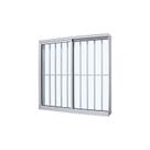 Janela de Correr em Alumínio Branco Duraline Fix 100x120x10,2cm 2 Folhas Direita Grade Jap