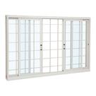 Janela de Correr Grade Quadriculada em Aço 120 x 200 x 12 cm 4 Folhas Pratika Sasazaki