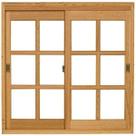 Janela de Correr Quadriculada JE221 Esel 120x200x12cm Marrom