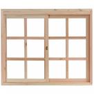 Janela de Madeira de Correr 100x100cm com Caixilho 9,4cm Ewk 390 Rondosul