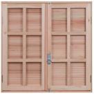 Janela de Madeira Veneziana 100x100cm com Caixilho 12cm Ewk 150 Rondosul