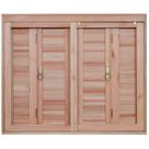 Janela de Madeira Veneziana 100x100cm com Caixilho 12cm Ewk 260 Rondosul