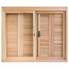 Janela de Madeira Veneziana 100x100cm com Caixilho 14cm Ewk 100 Rondosul