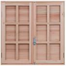 Janela de Madeira Veneziana 100x120cm com Caixilho 12cm Ewk 150 Rondosul