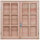 Janela de Madeira Veneziana 100x80cm com Caixilho 12cm Ewk 150 Rondosul