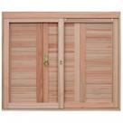 Janela de Madeira Veneziana 100x80cm com Caixilho 12cm Ewk 220 Rondosul