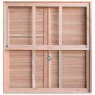 Janela de Madeira Veneziana 100x80cm com Caixilho e Guilhotina Ewk G990 Rondosul