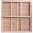 Janela de Madeira Veneziana 100x80cm com Caixilho e Guilhotina Ewk G990 Rondosul