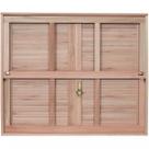 Janela de Madeira Veneziana 120x100cm com Caixilho e Guilhotina Ewk G990 Rondosul
