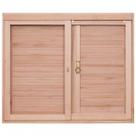 Janela de Madeira Veneziana 120x120cm com Caixilho 12cm Ewk 200 Rondosul